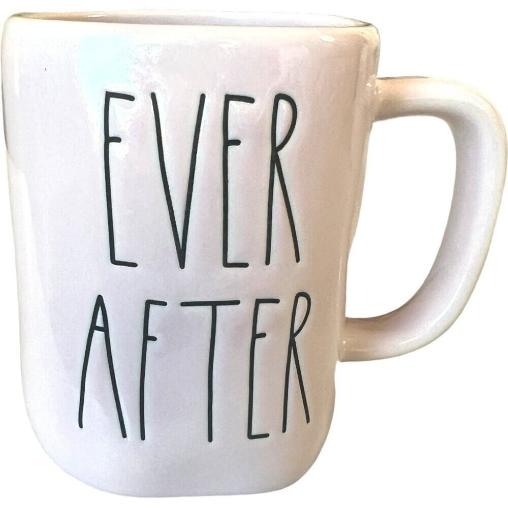 Rae Dunn EVER AFTER Coffee Mug Love Coffee 16oz Dishwasher Safe PINK